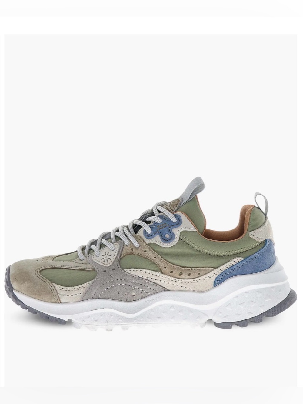 NWT Flower Mountain WAVE Sneaker in Dark Taupe- Pearl Grey- Sage